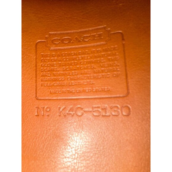 VTG Coach Station Bag 5130 British Tan Leather Brass Crossbody Satchel 90s USA - Picture 9 of 9